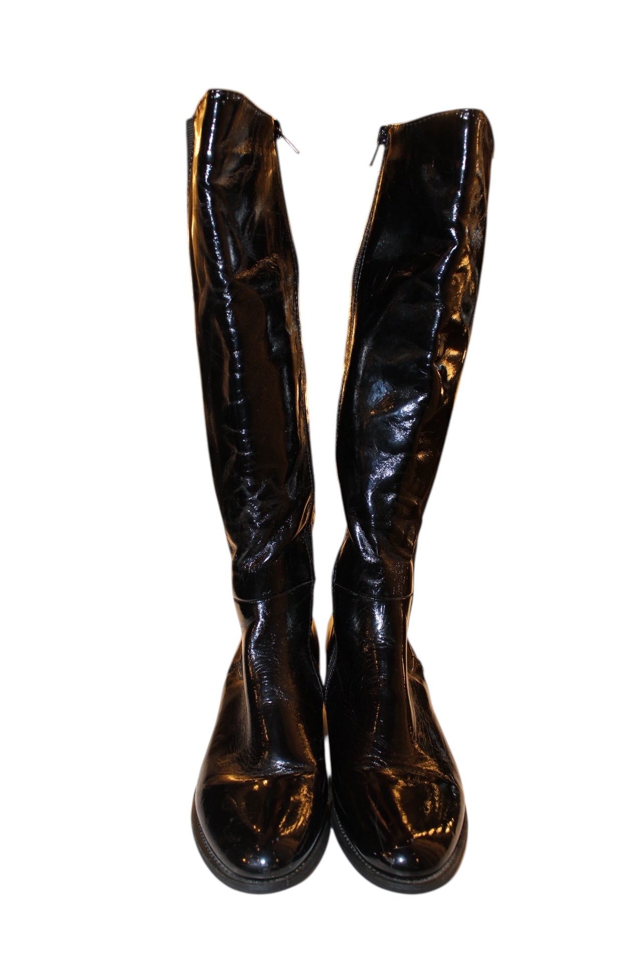 Patent Leather Women's Black Boots (Size 6)