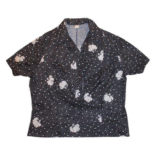 Floral Polka Dot Women's Blouse (Size M)