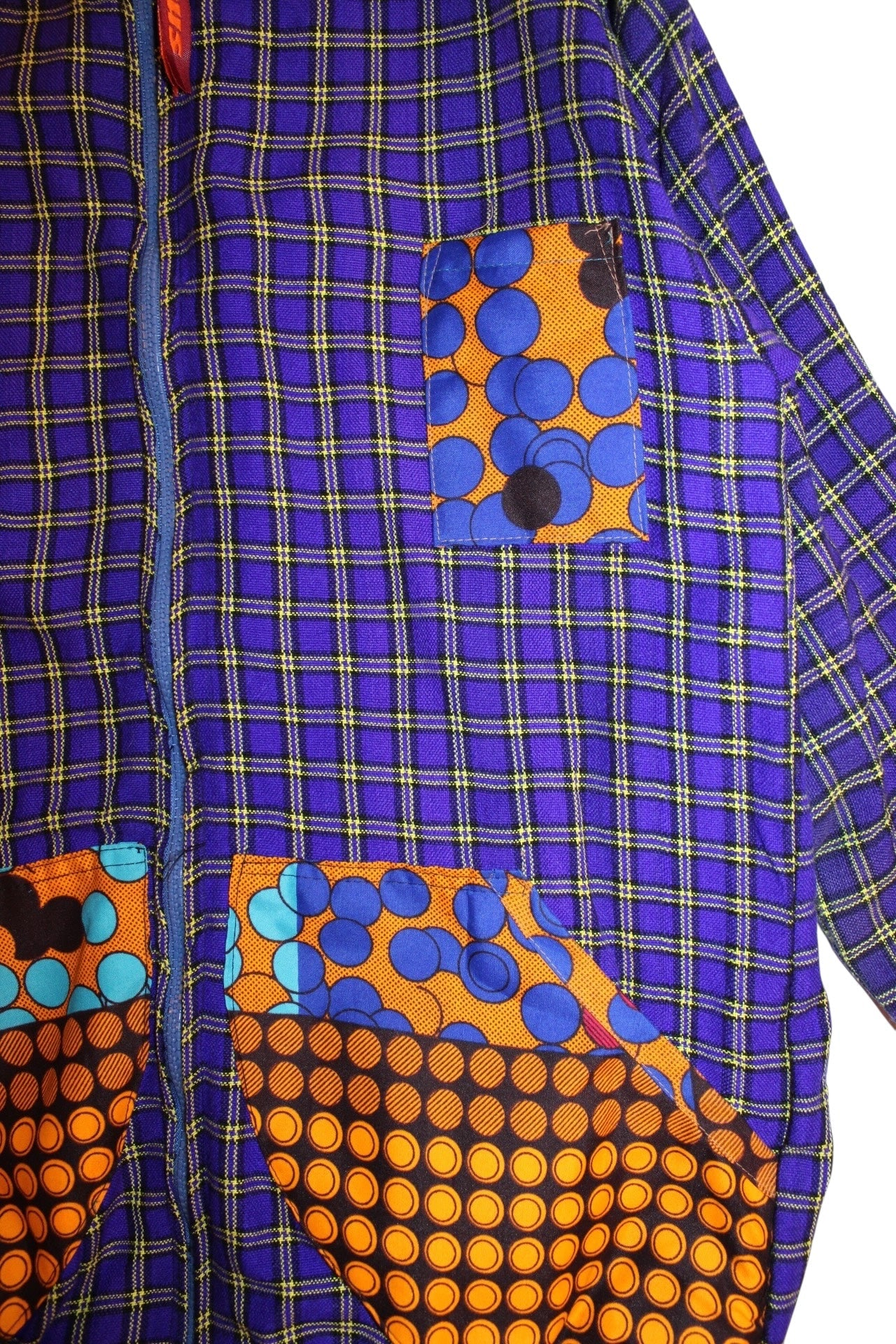 Chequered Mens Zipped Jacket (Size S)