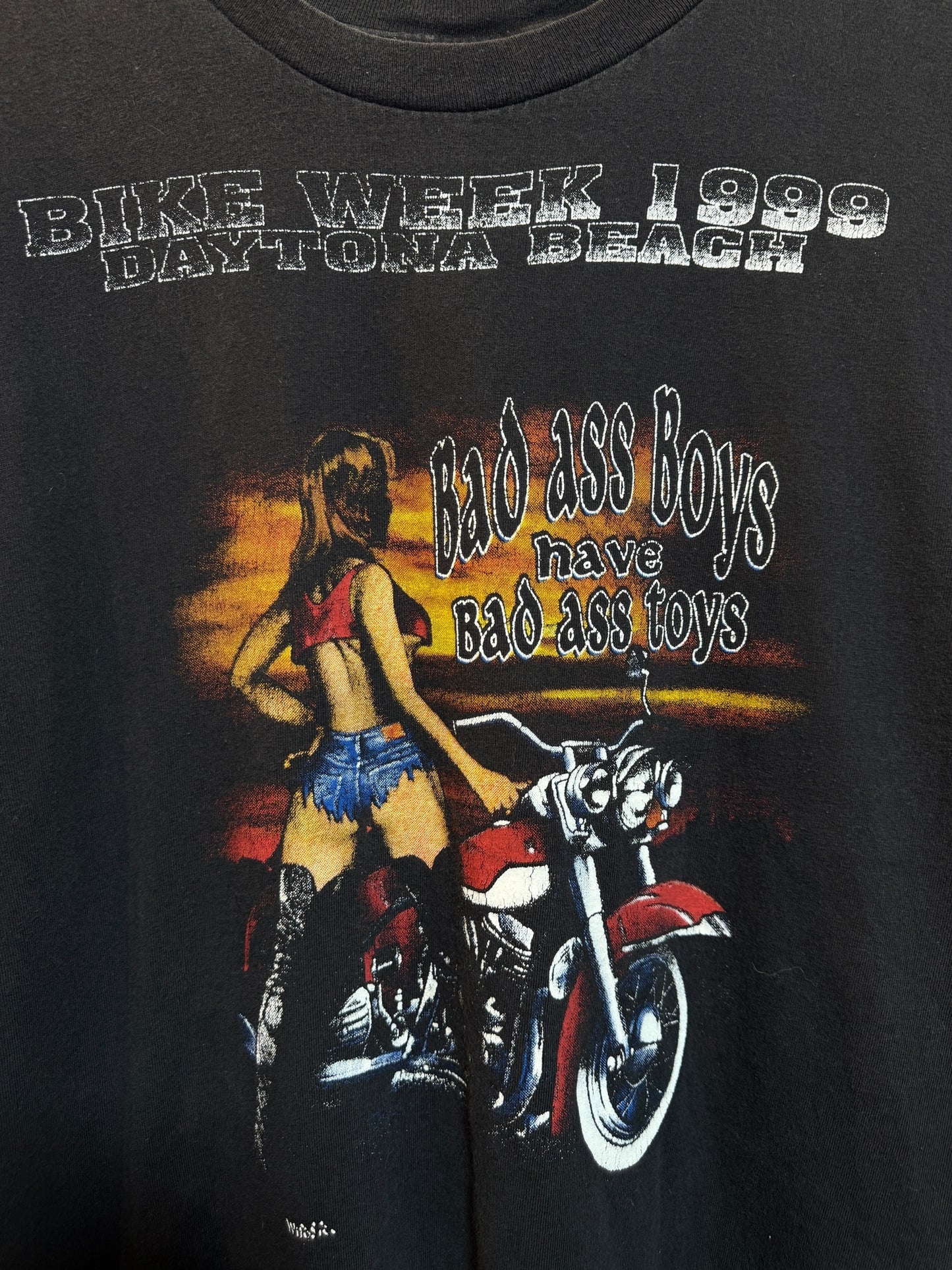 Bike Week 1999 Mens black T Shirt (Size L)