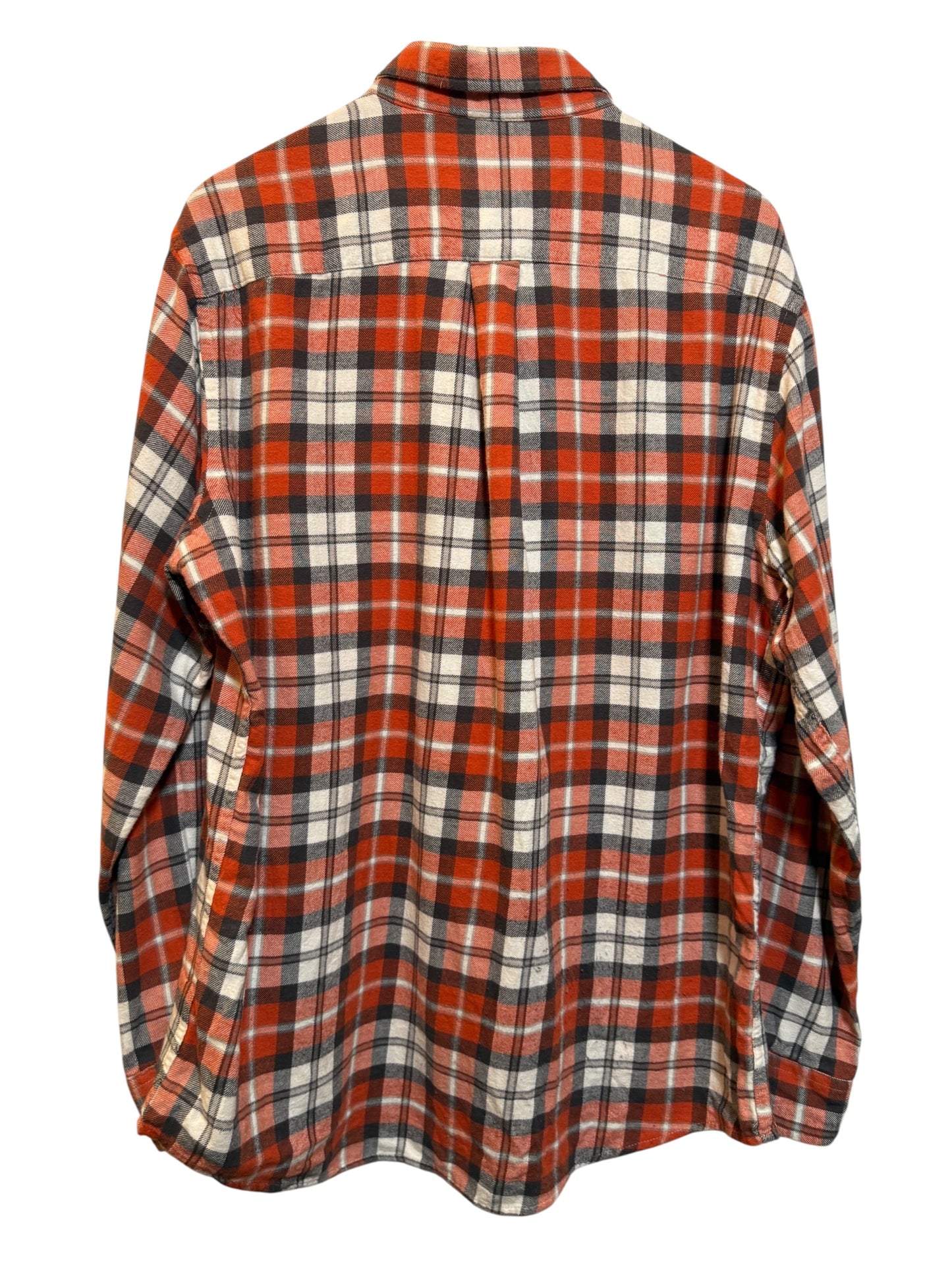 Croft & Barrow Mens Red Plaid Flannel Shirt (Size L)