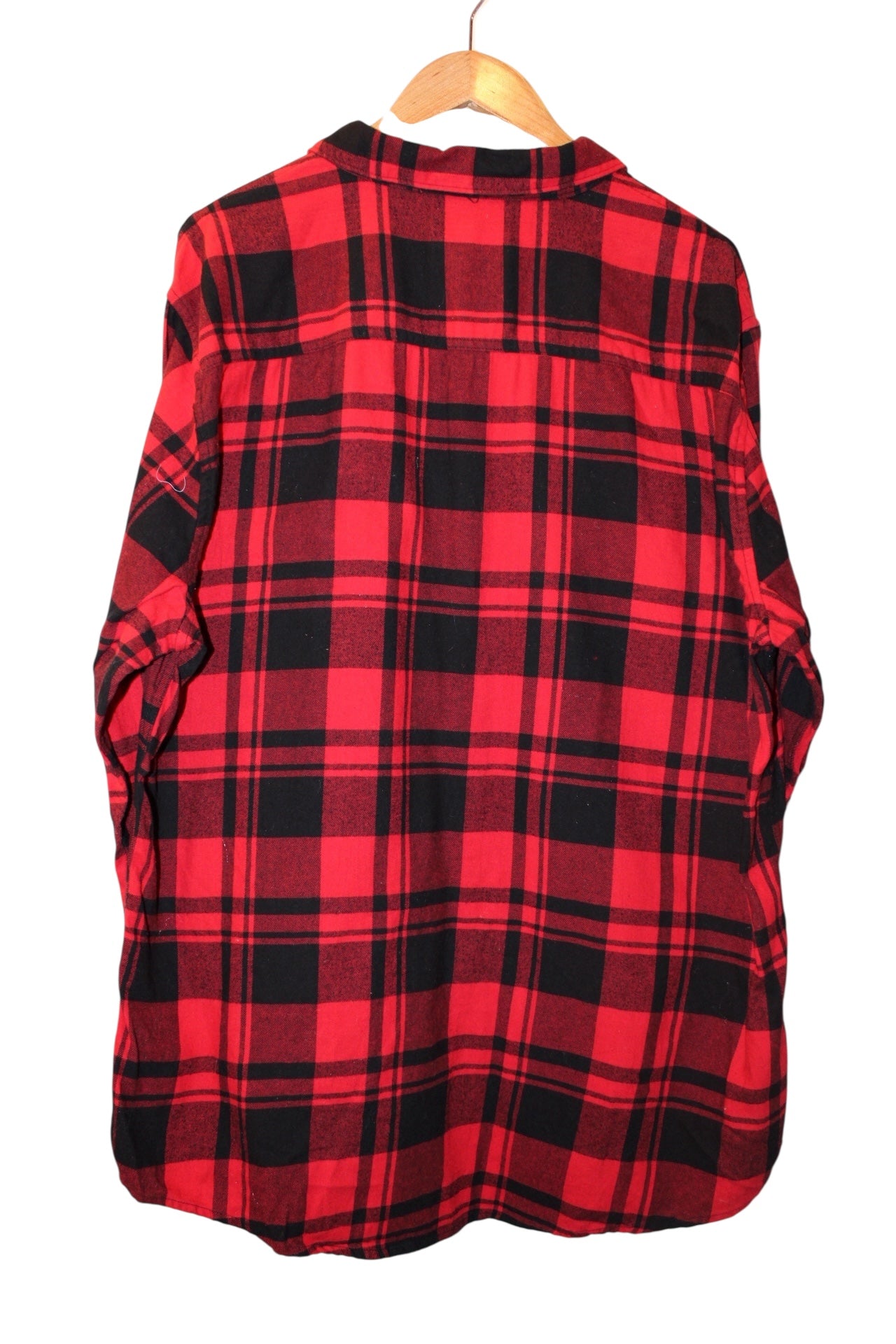 Urban Pipeline Mens Red Plaid Flannel Shirt (Size XXL)