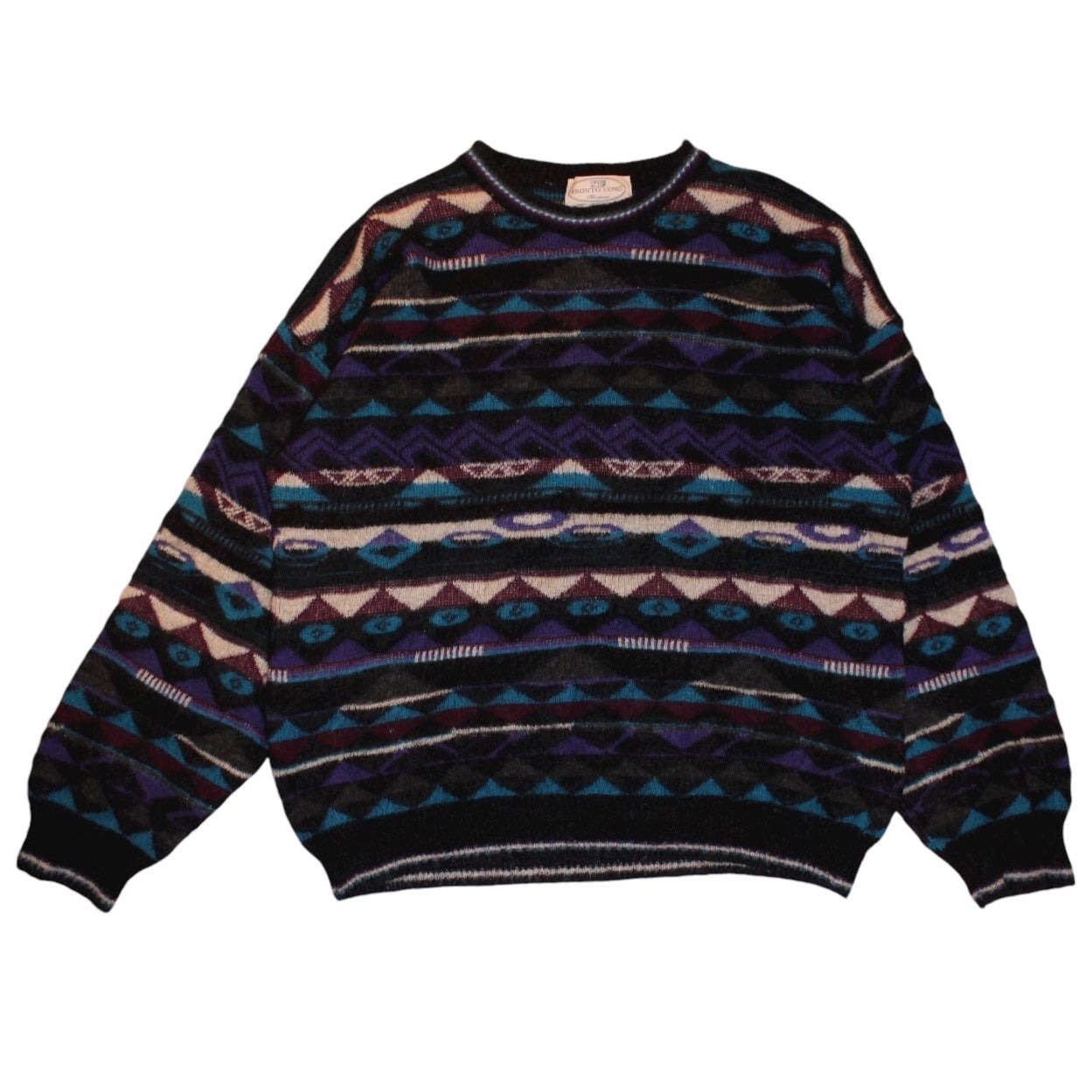 Pronto Uomo Mens Blue Knitted Sweater (Size L)