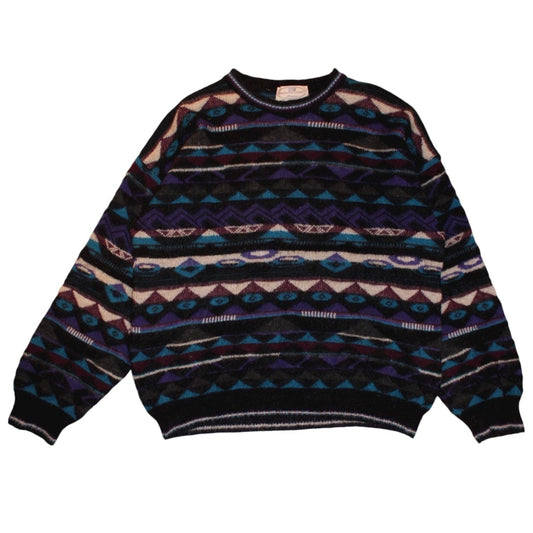 Pronto Uomo Mens Blue Knitted Sweater (Size L)