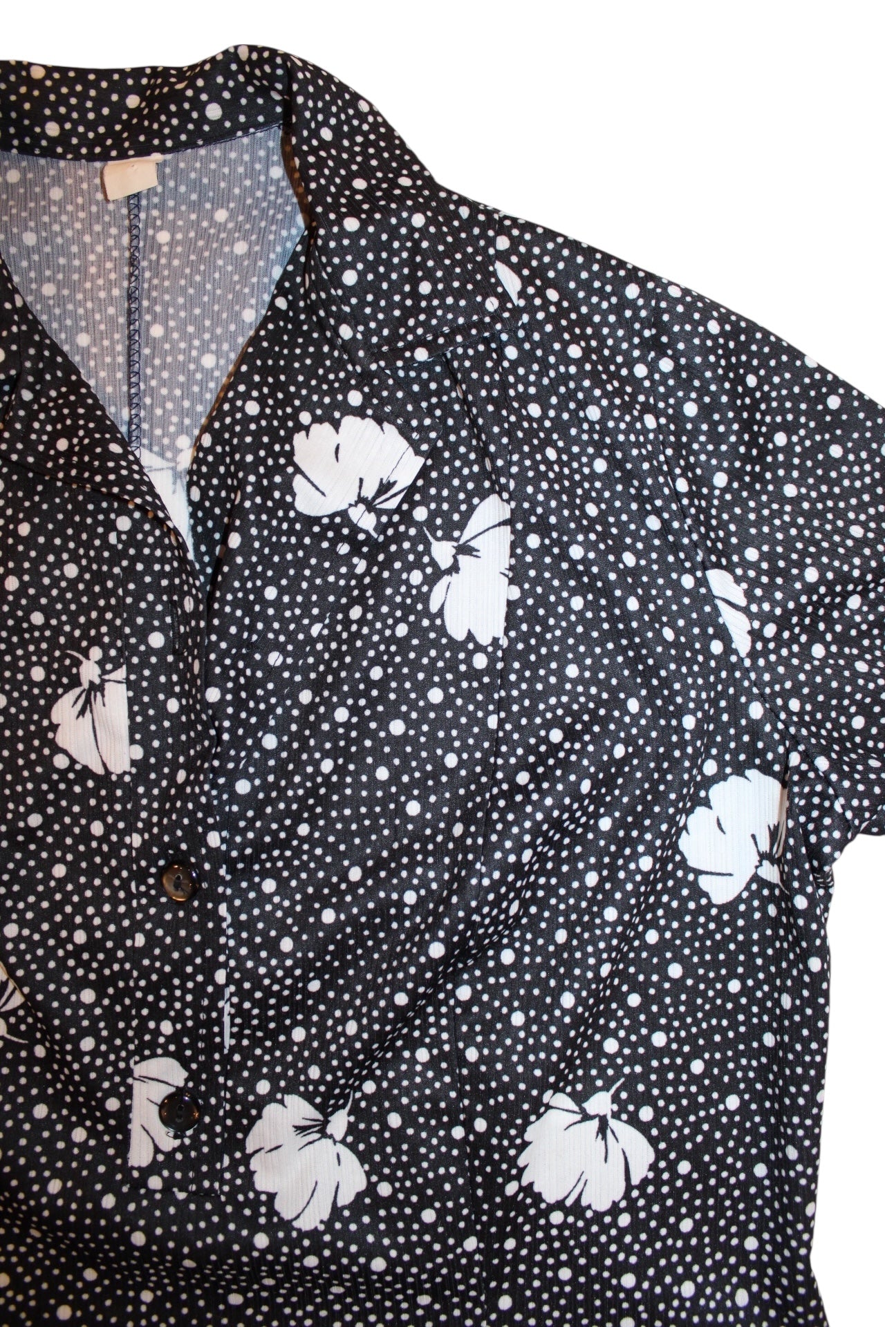 Floral Polka Dot Women's Blouse (Size M)
