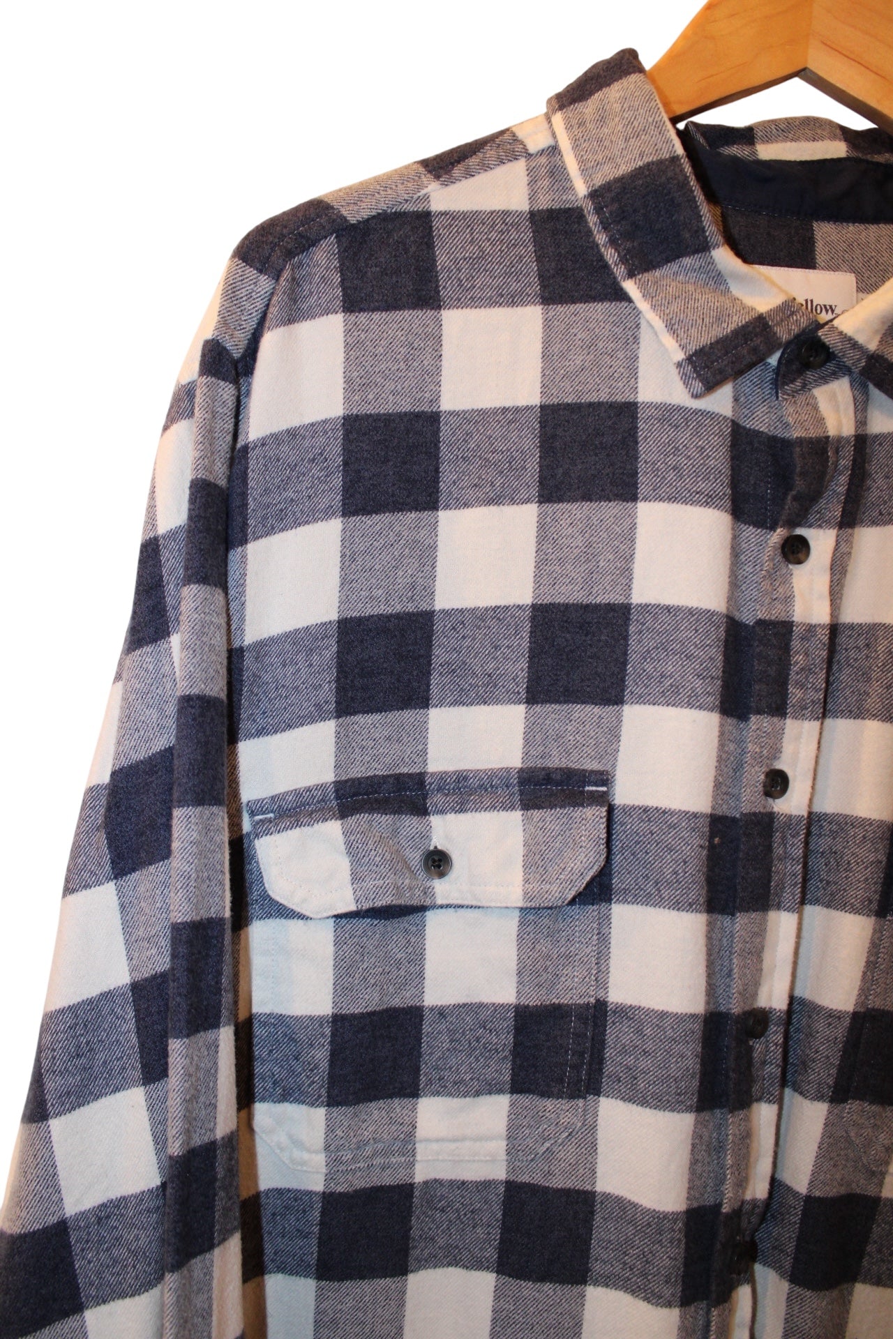 Goodfellow & Co Mens Blue Plaid Flannel Shirt (Size XXL)