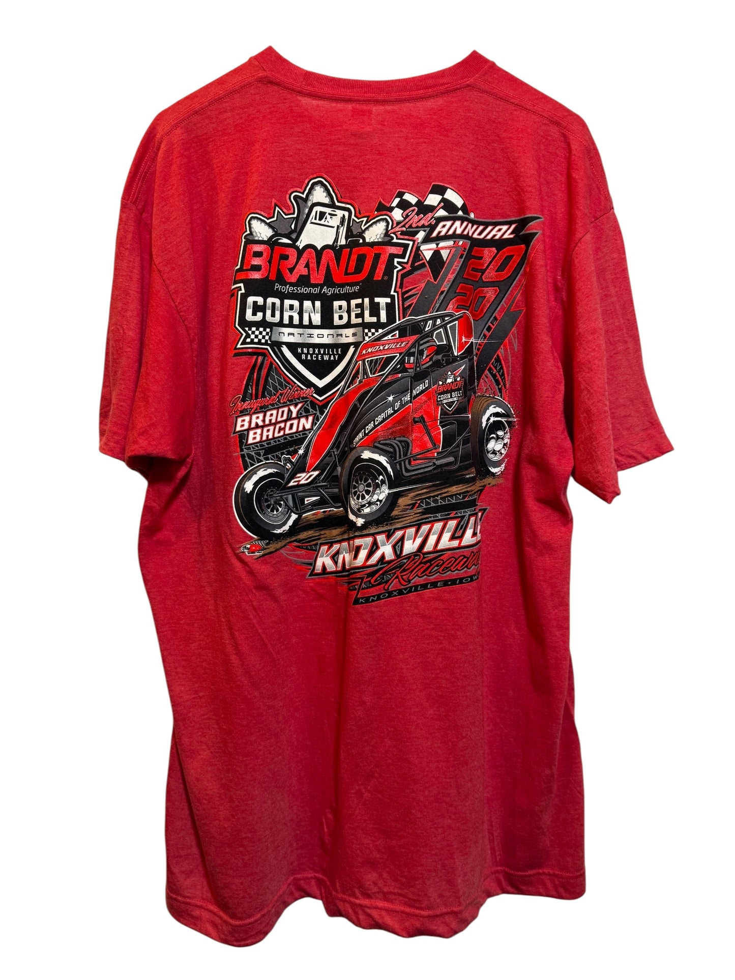 Knoxville Raceway Mens Red T Shirt (Size XXL)