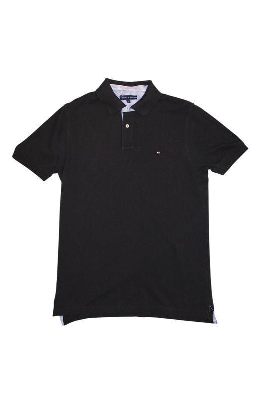Tommy Hilfiger Mens Black Polo Top (Size L)