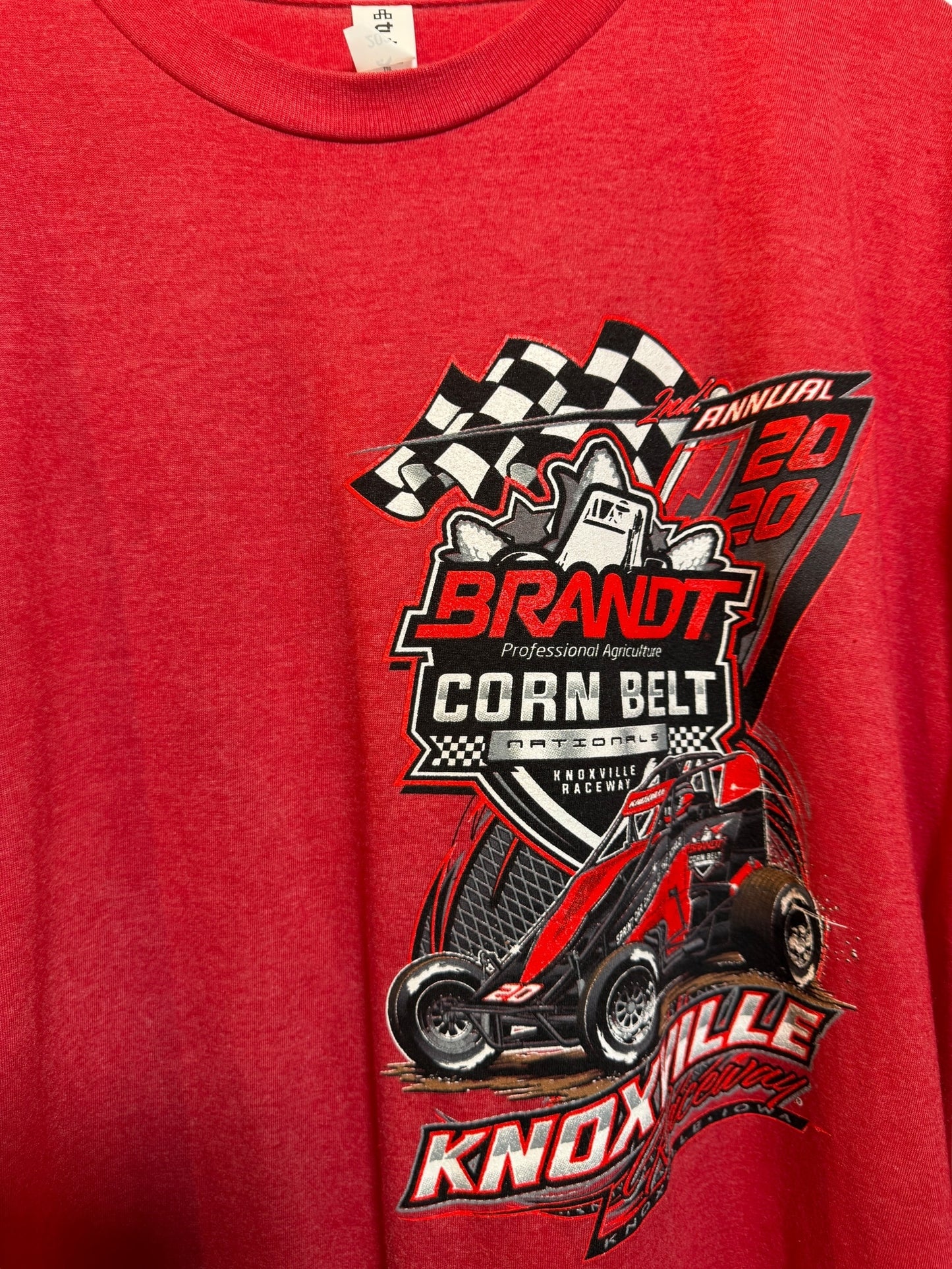 Knoxville Raceway Mens Red T Shirt (Size XXL)