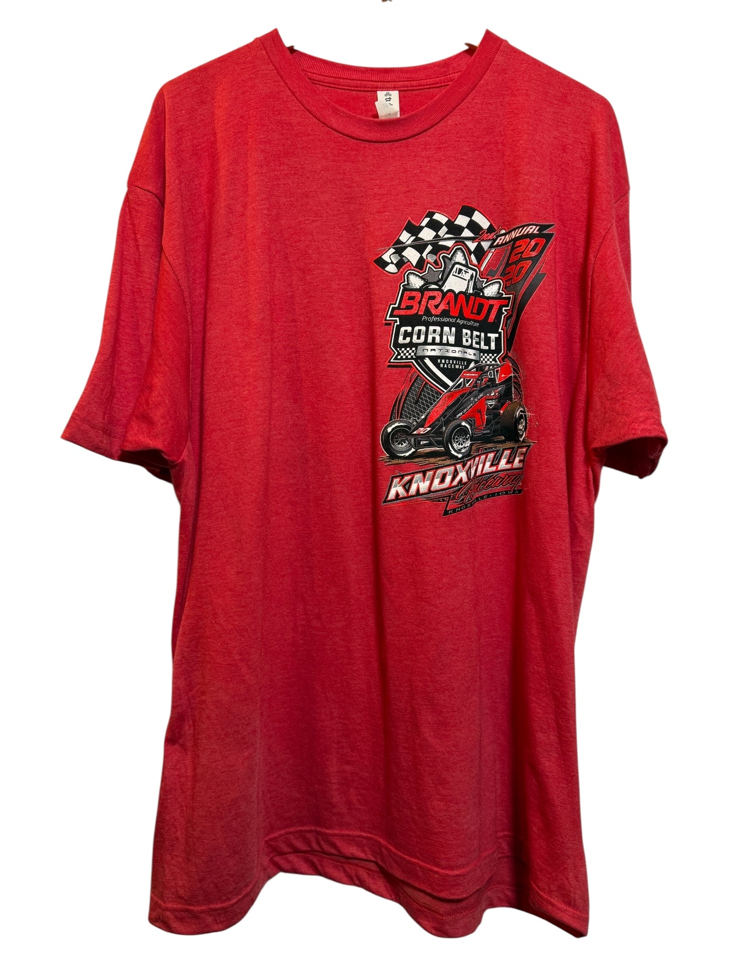 Knoxville Raceway Mens Red T Shirt (Size XXL)