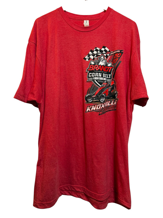 Knoxville Raceway Mens Red T Shirt (Size XXL)