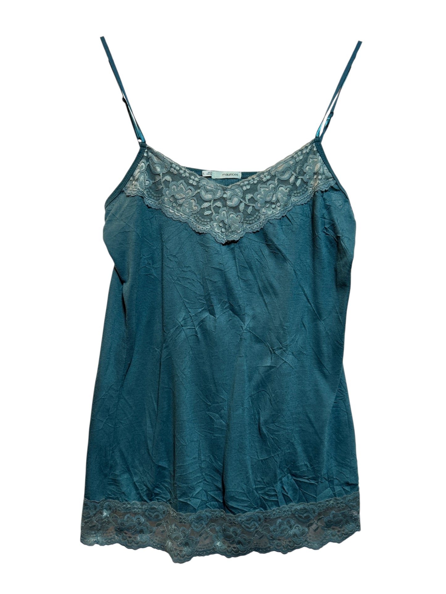 Maurices Women's blue Lace Top (Size L)