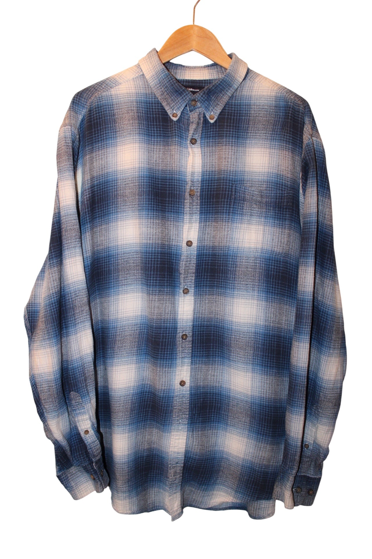 Croft & Barrow Mens Blue Flannel Shirt (Size XL)