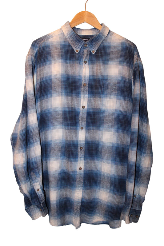 Croft & Barrow Mens Blue Flannel Shirt (Size XL)