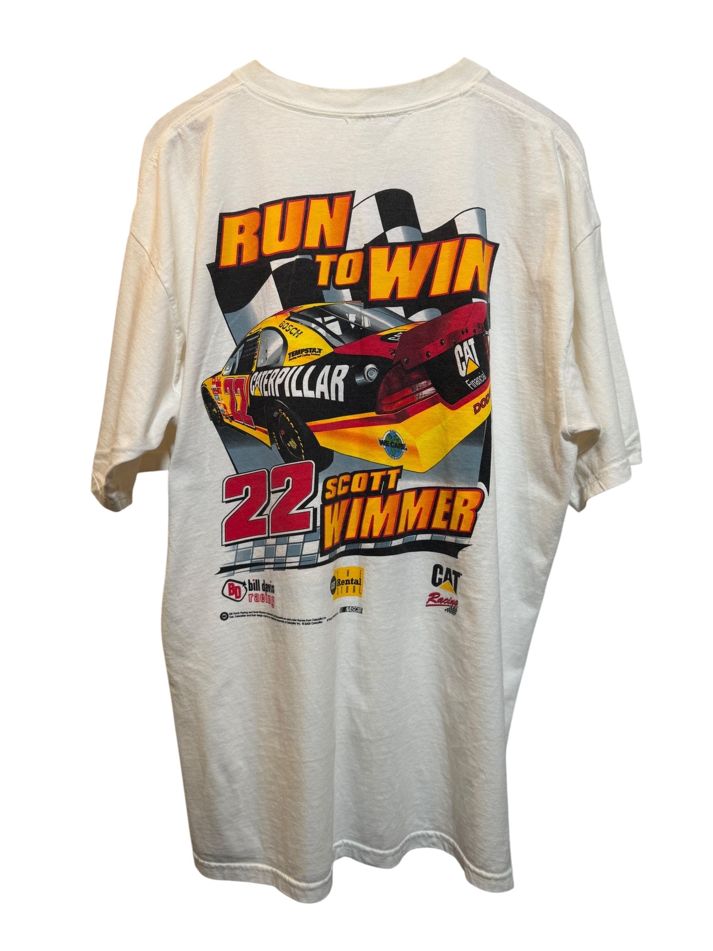Born To Run Mens White T Shirt (Size XL)
