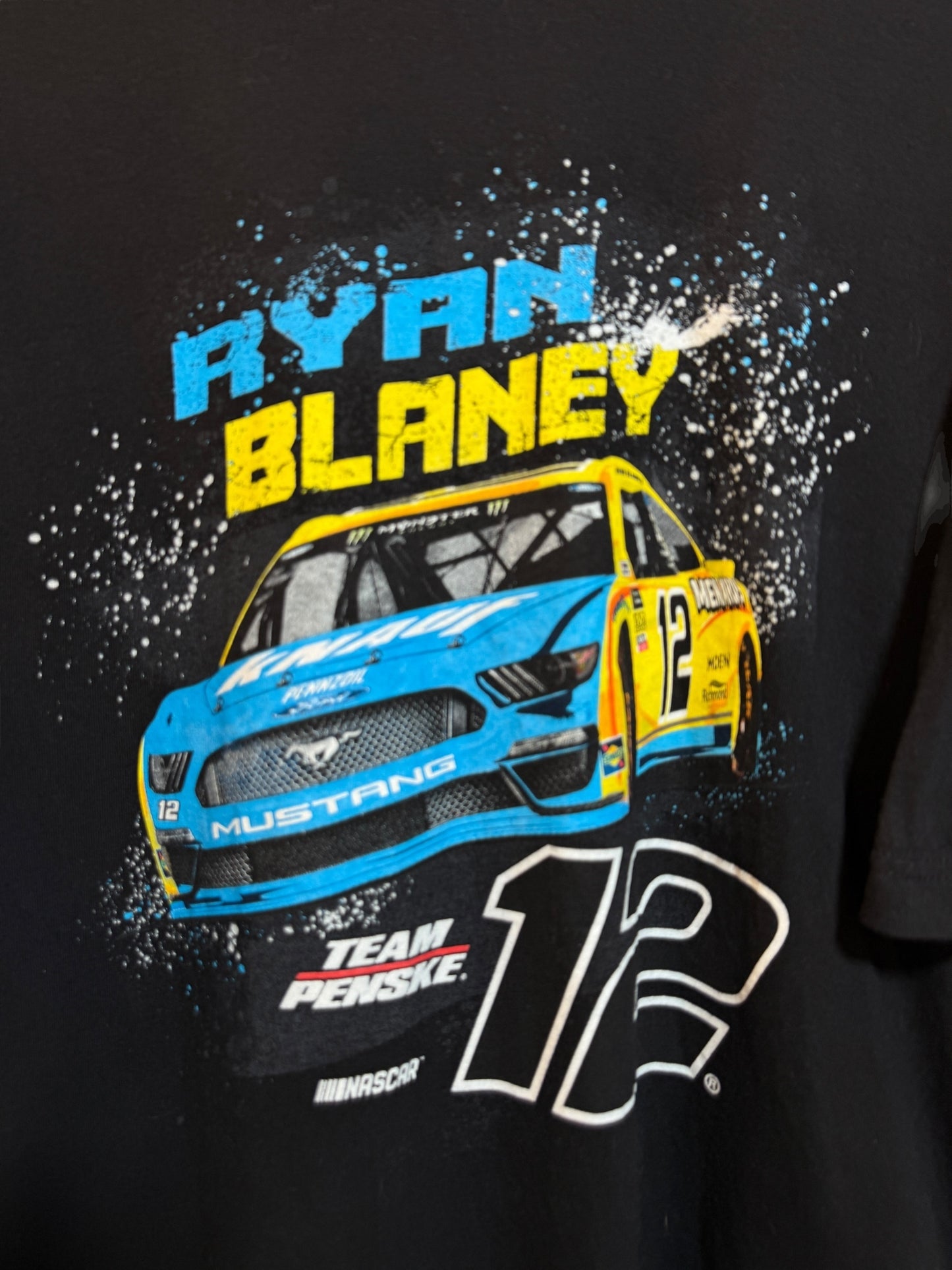 Ryan Blaney Mens Black T Shirt (Size XXL)