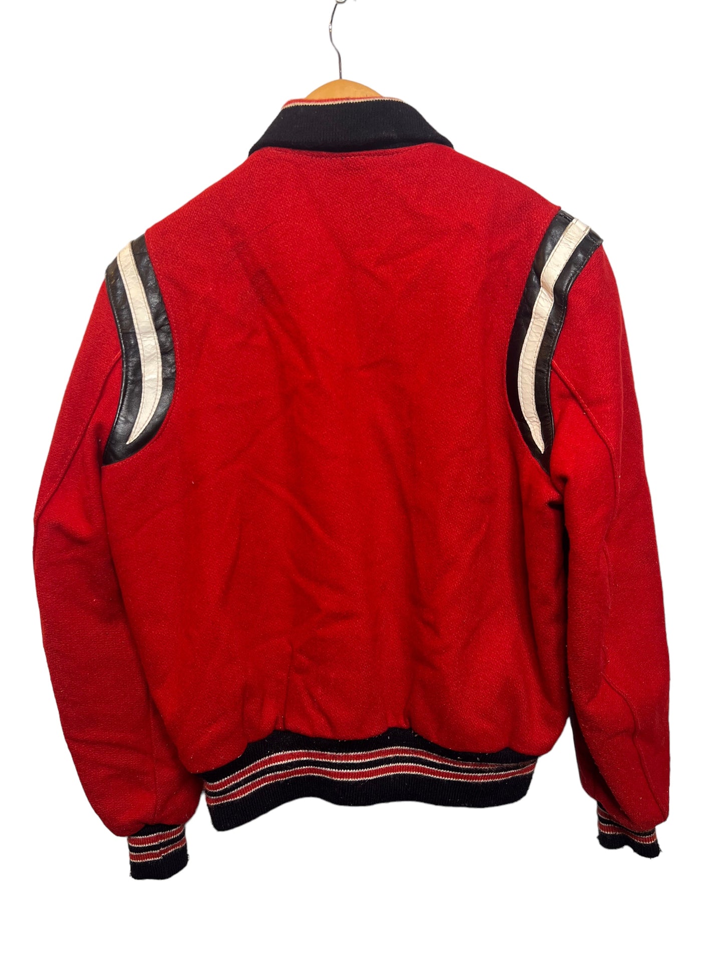 DeLong Sportswear Red Mens Varsity Jacket (Size L)