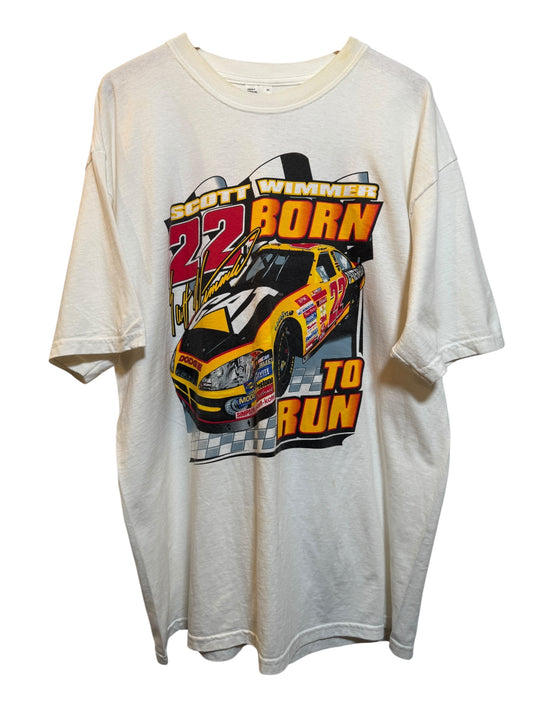 Born To Run Mens White T Shirt (Size XL)