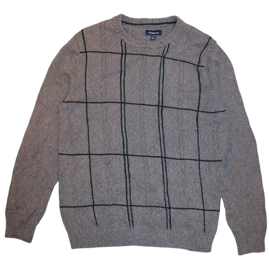 Croft & Barrow Mens Grey Knitted Sweater (Size L)