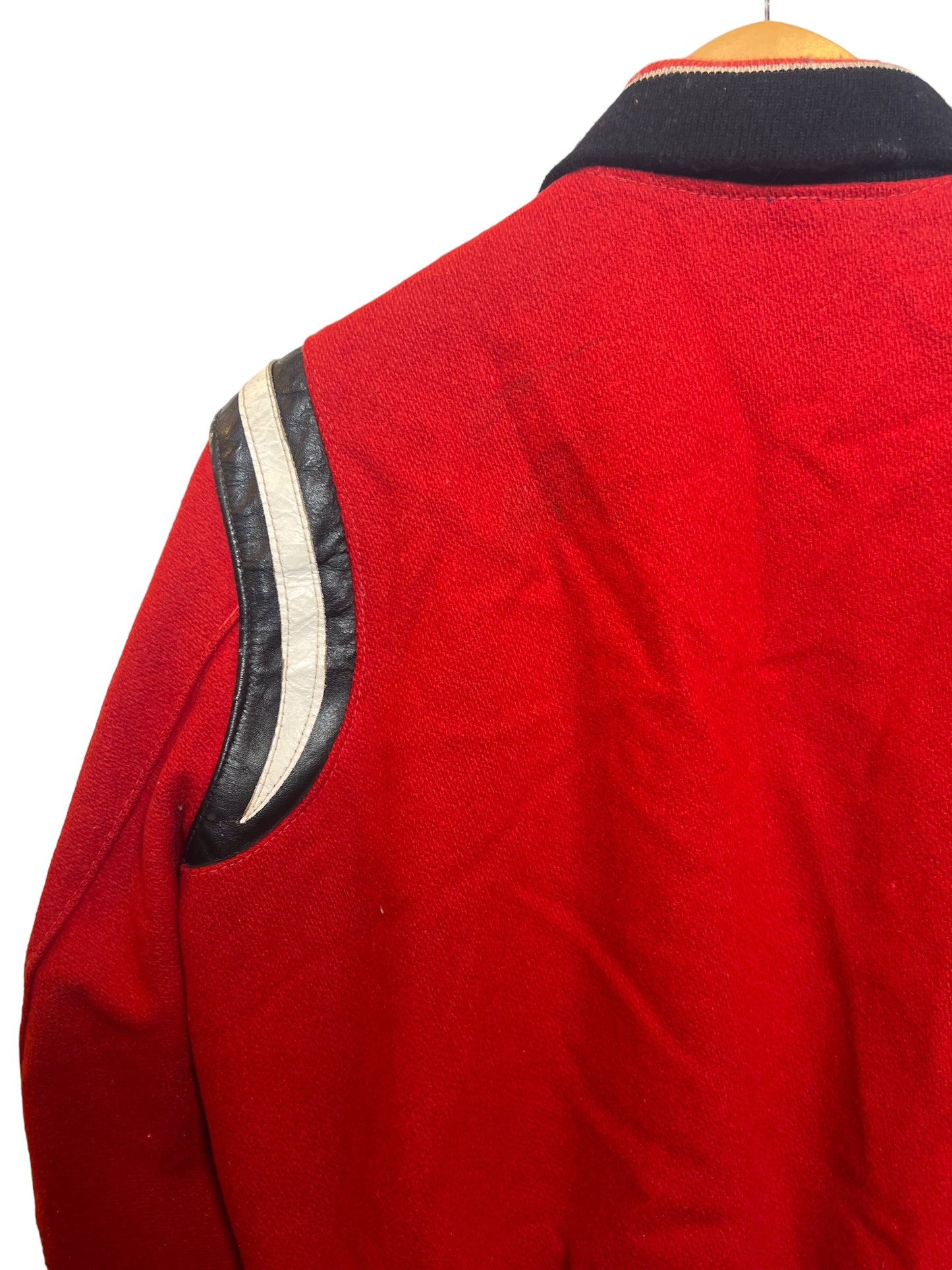 DeLong Sportswear Red Mens Varsity Jacket (Size L)