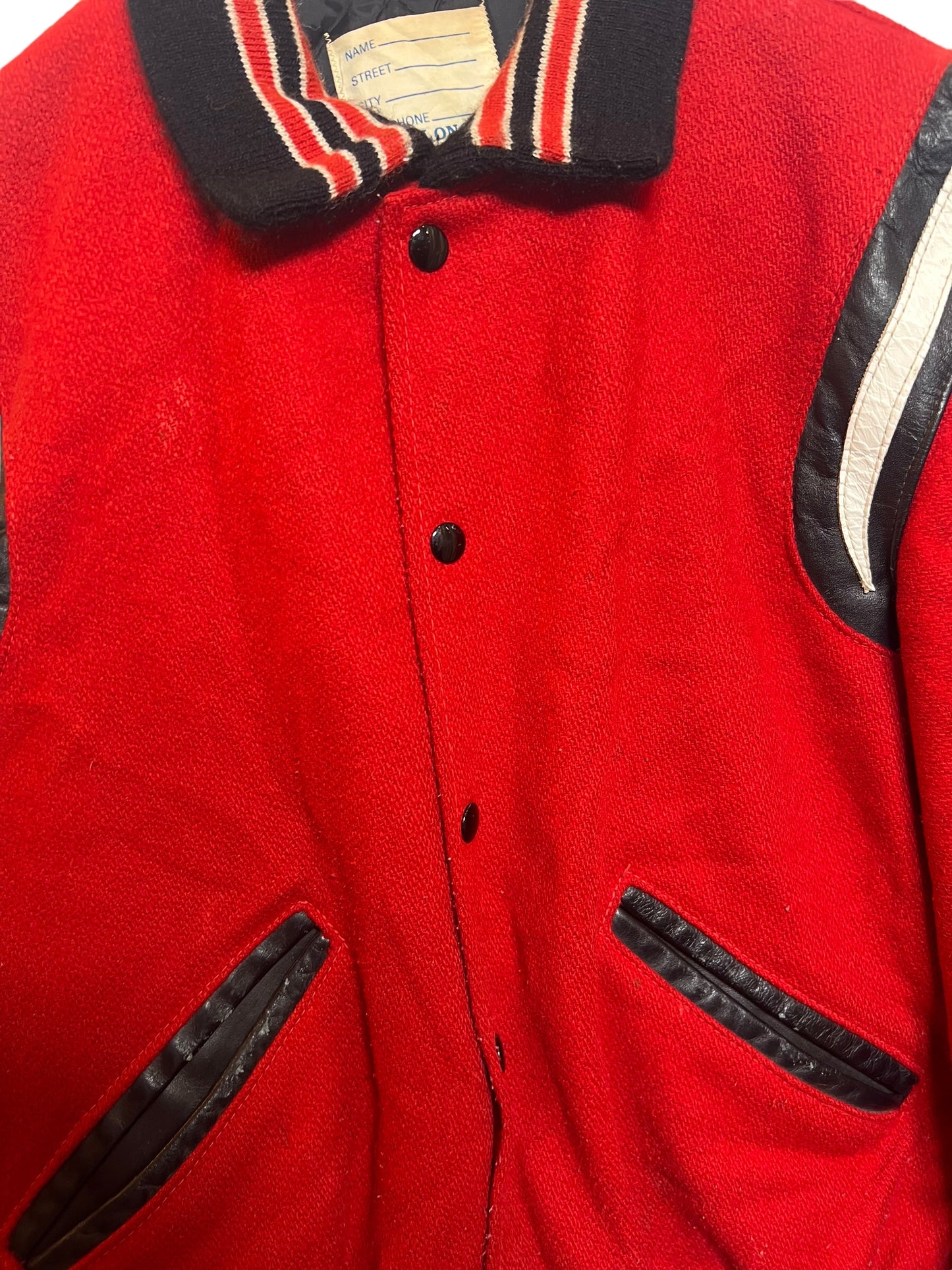 DeLong Sportswear Red Mens Varsity Jacket (Size L)