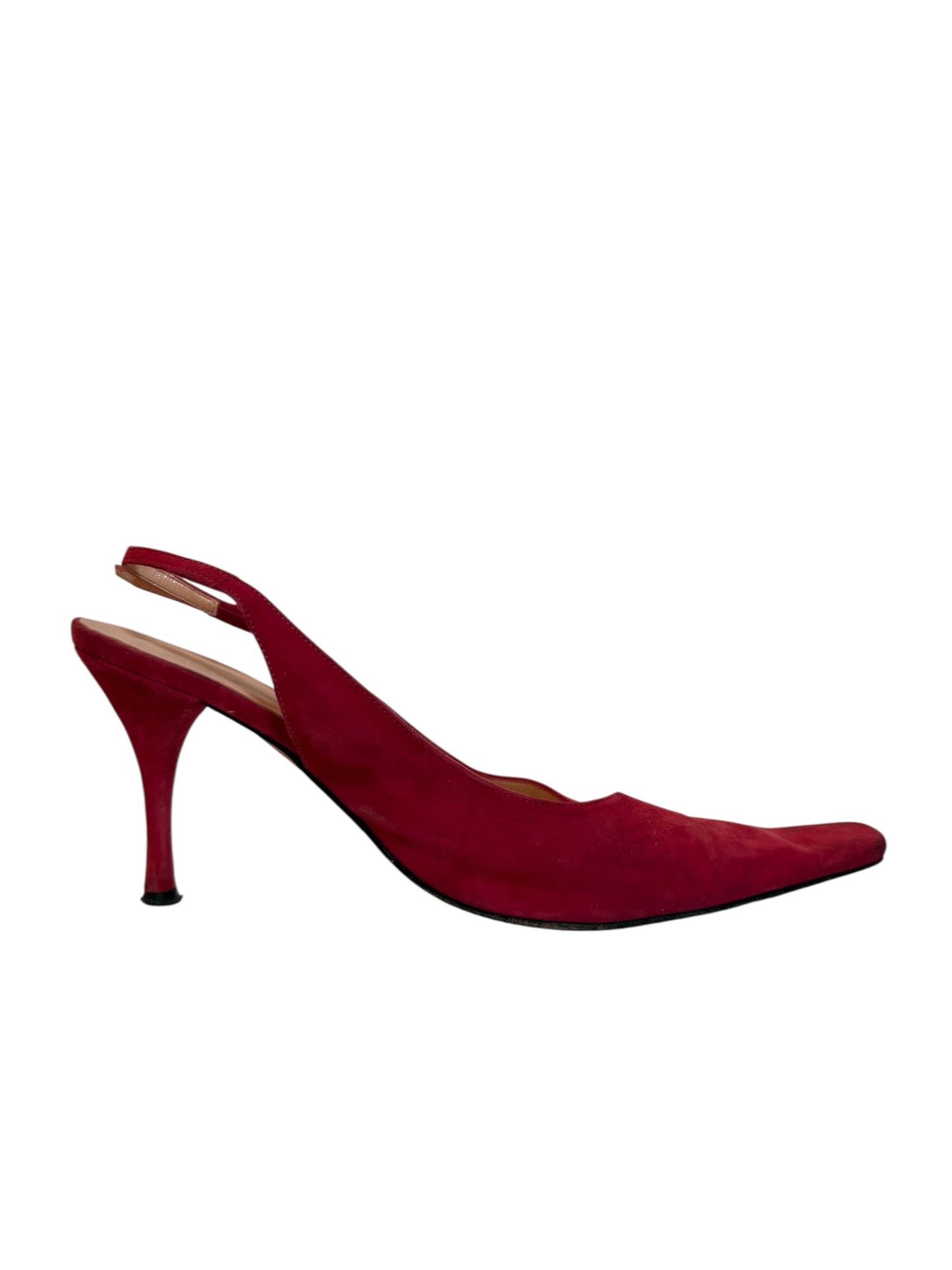 Hobbs Pink Suede Slingbacks (Size 5.5)