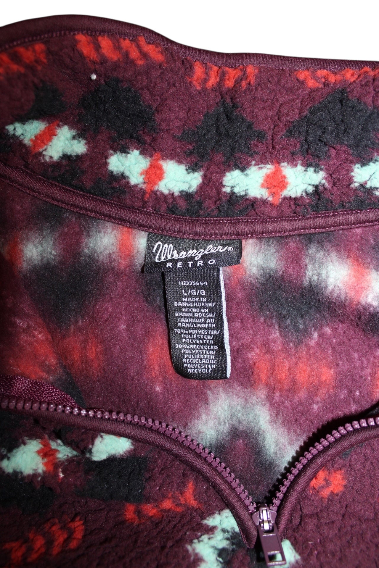 Wrangler Quarter Zip Fleece (Size L)