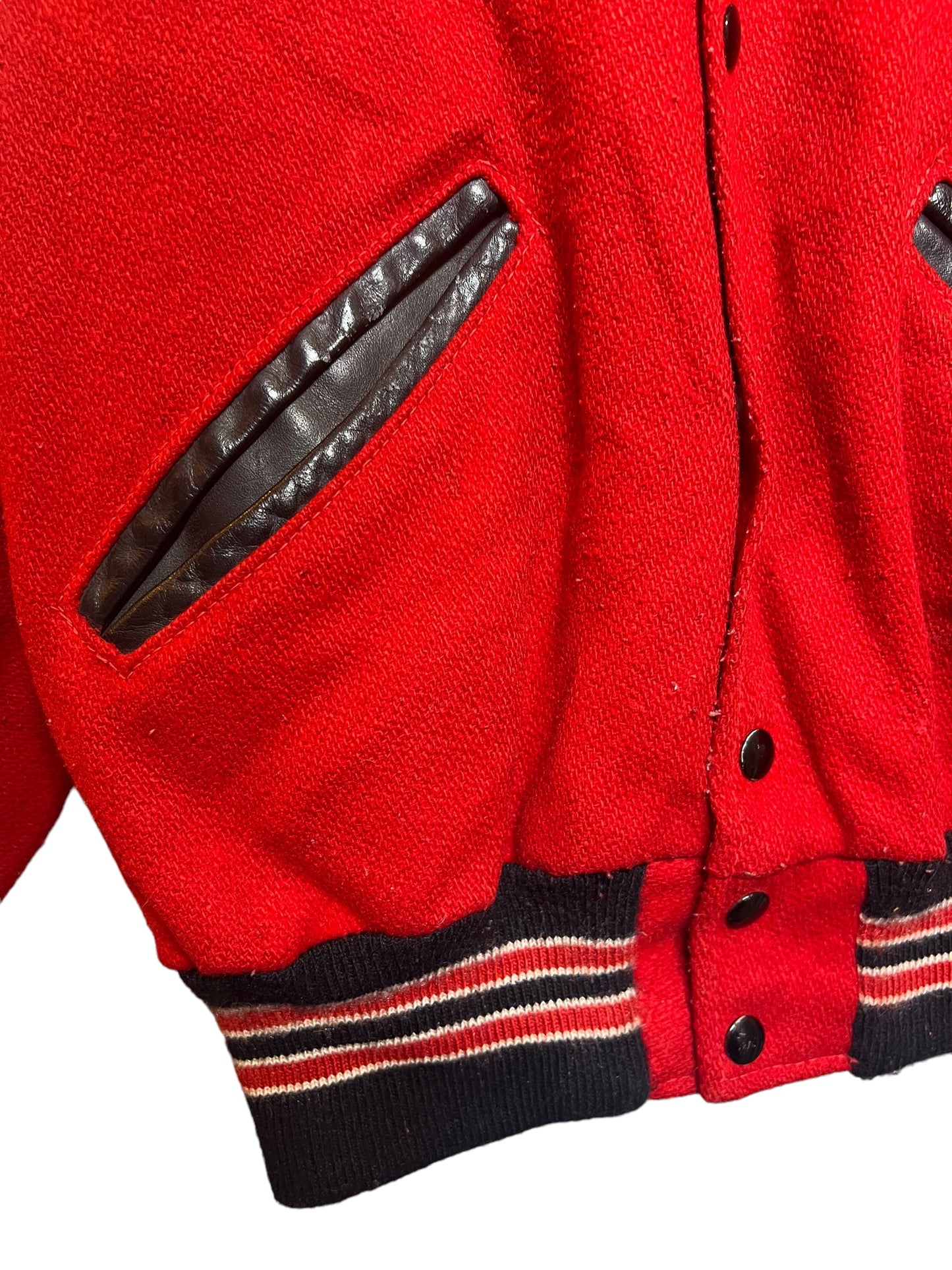 DeLong Sportswear Red Mens Varsity Jacket (Size L)