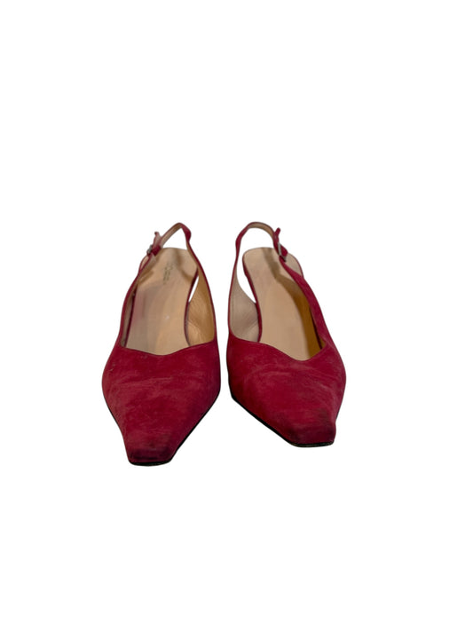 Hobbs Pink Suede Slingbacks (Size 5.5)