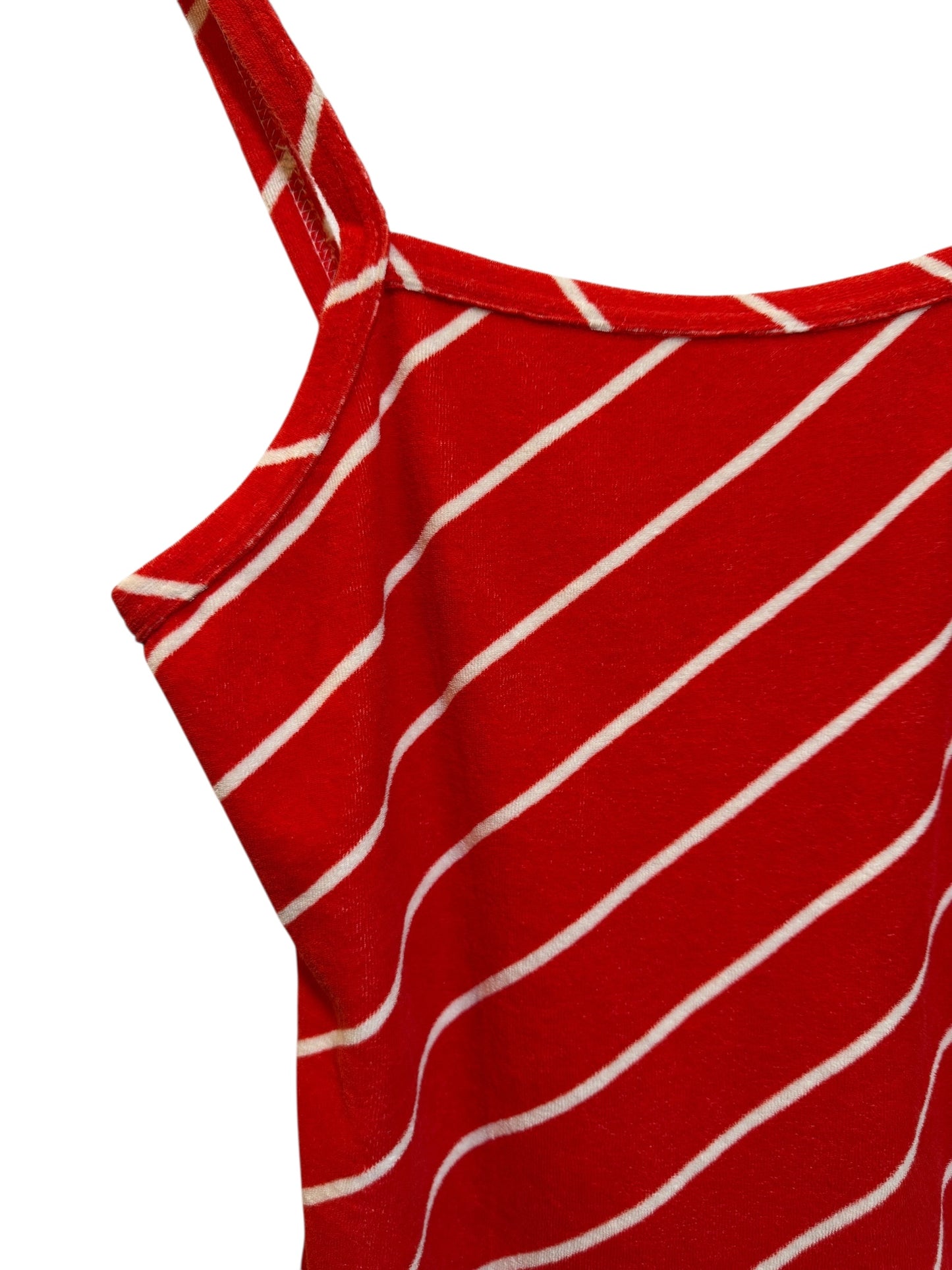 Metsola Women's Red Striped Lace Top (Size M)