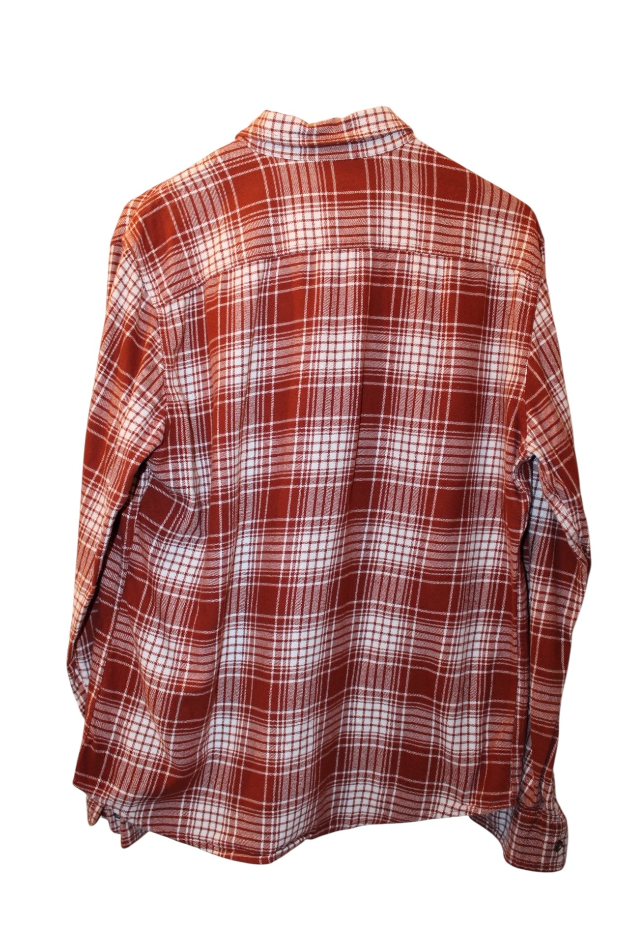 Sonoma Mens Red White Plaid Flannel Shirt (Size M)