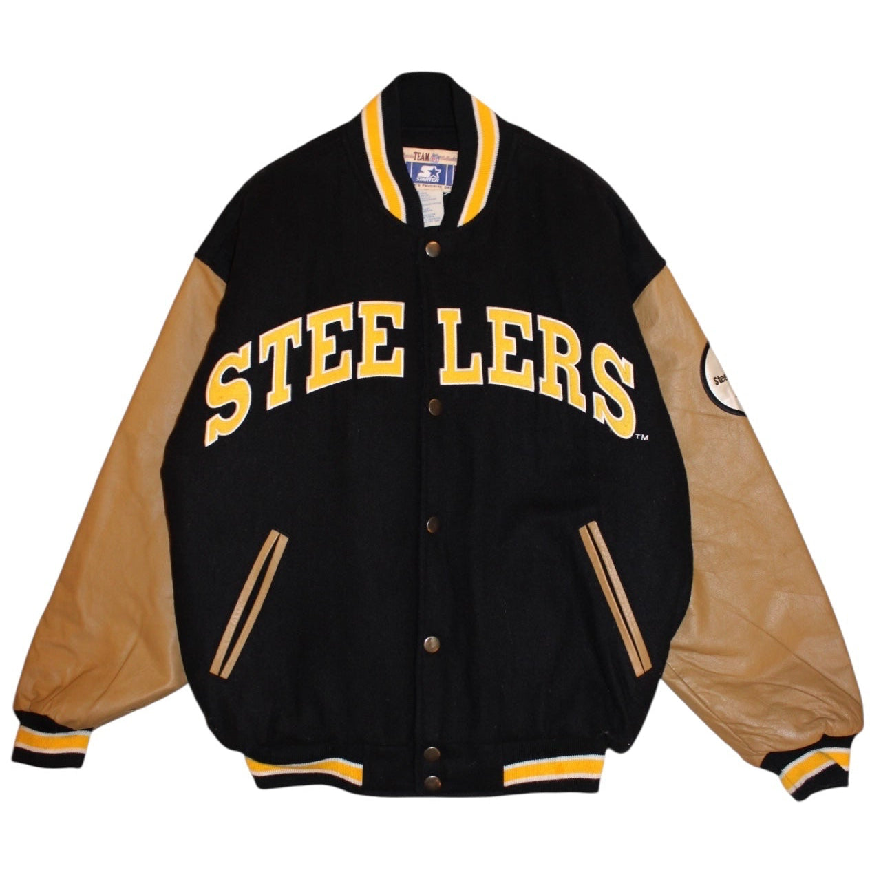 Steelers Leather Varsity Jacket (Size M)