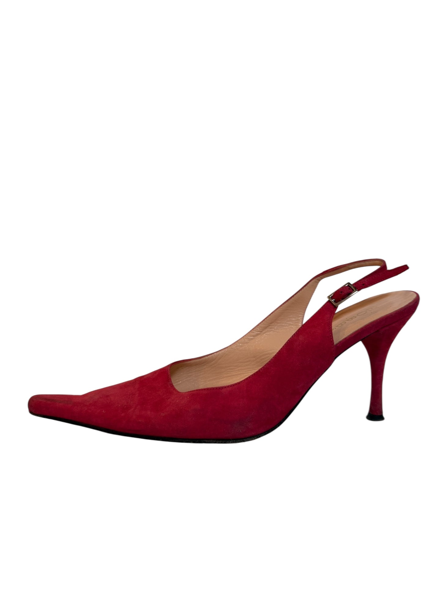 Hobbs Pink Suede Slingbacks (Size 5.5)