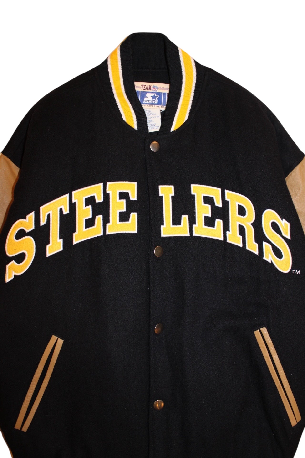 Steelers Leather Varsity Jacket (Size M)