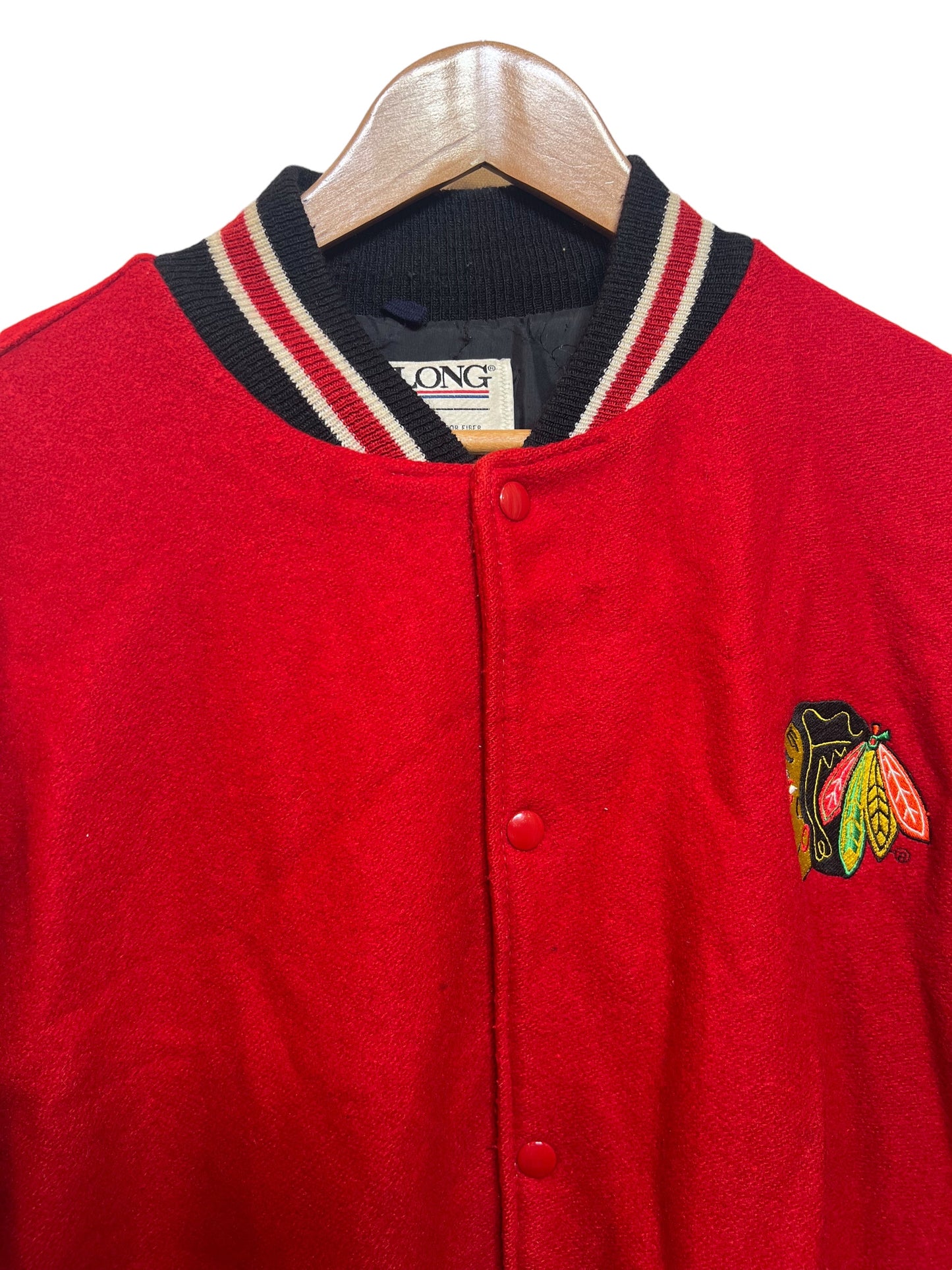 DeLong Mens NHL Red Varsity Jacket (Size XL)