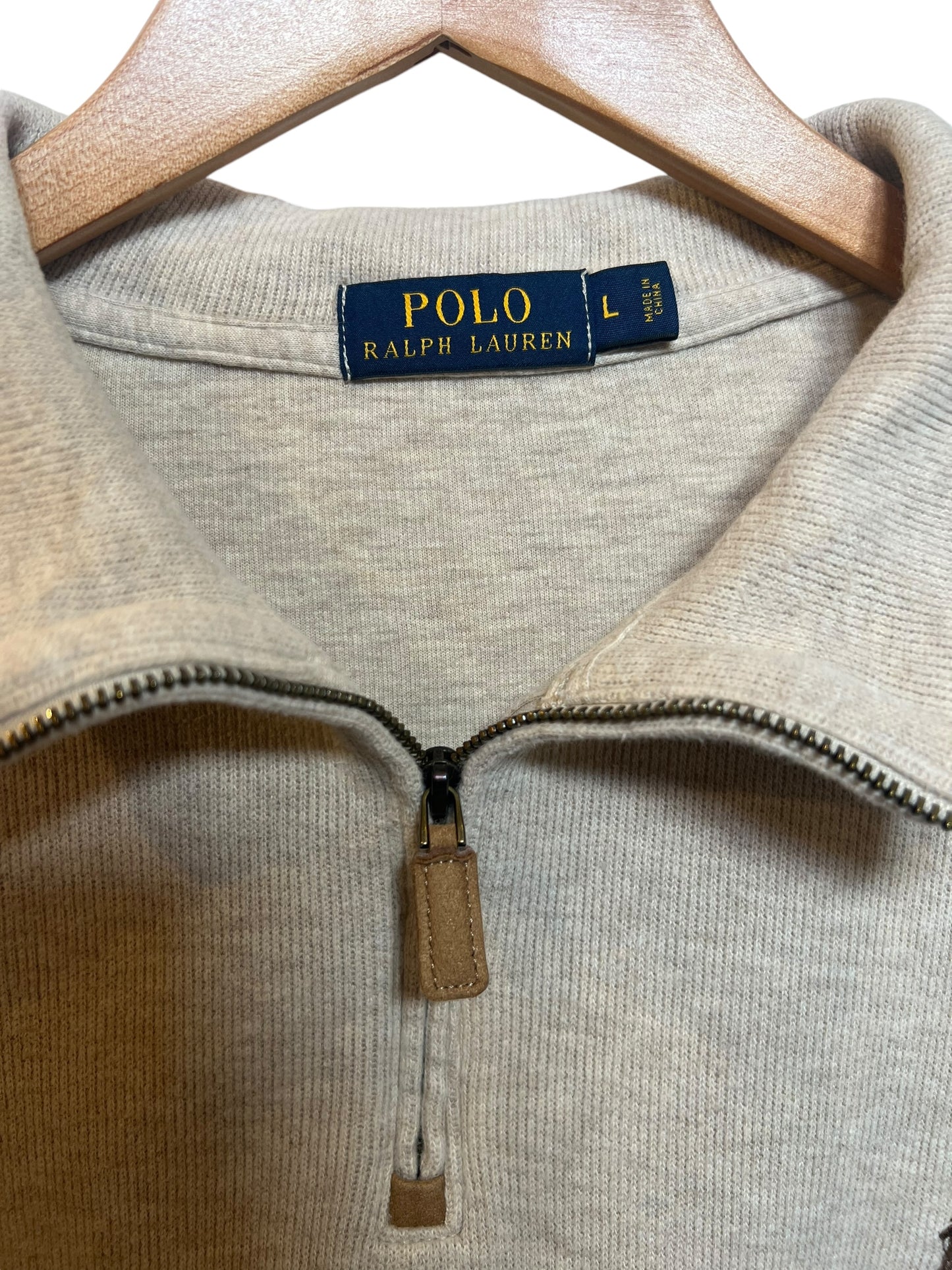 Polo Ralph Lauren Cream Quarter Zip (Size L)