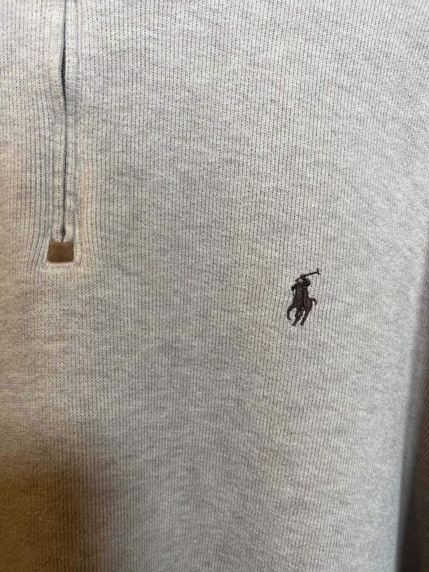 Polo Ralph Lauren Cream Quarter Zip (Size L)