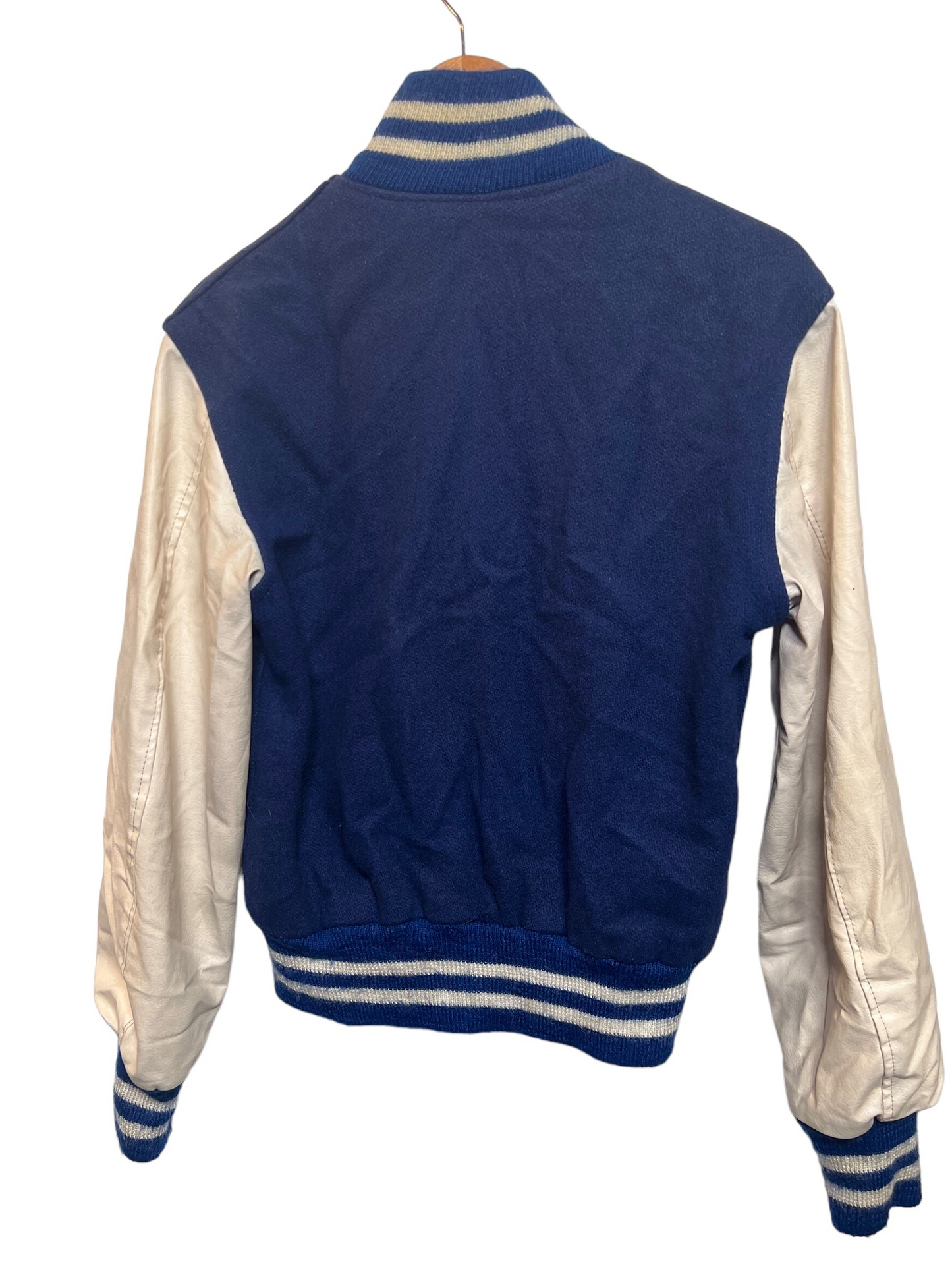 Kaye Bros. Blue White Varsity Jacket (Size L)