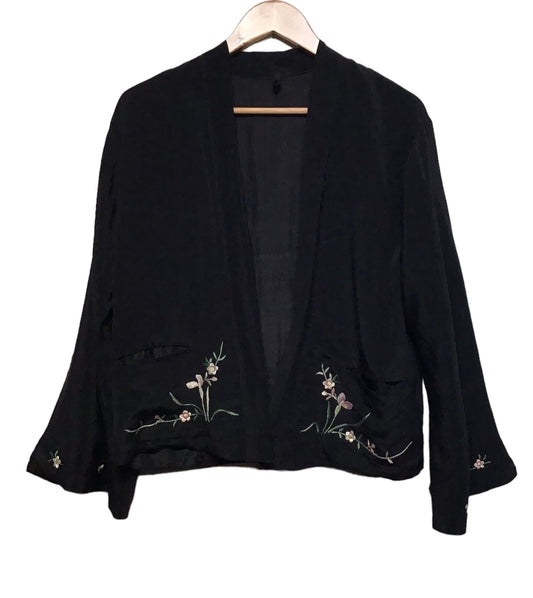 Black Embroidered Jacket (Size S)