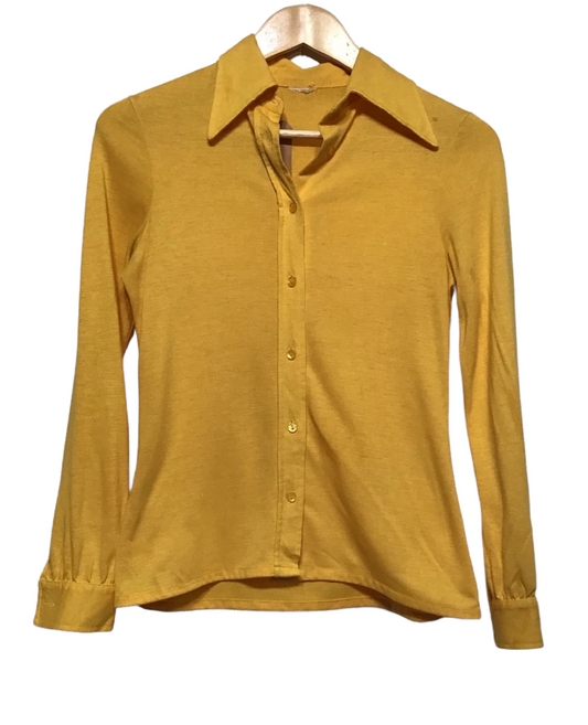 Woman’s 70s Yellow Shirt (Size S)