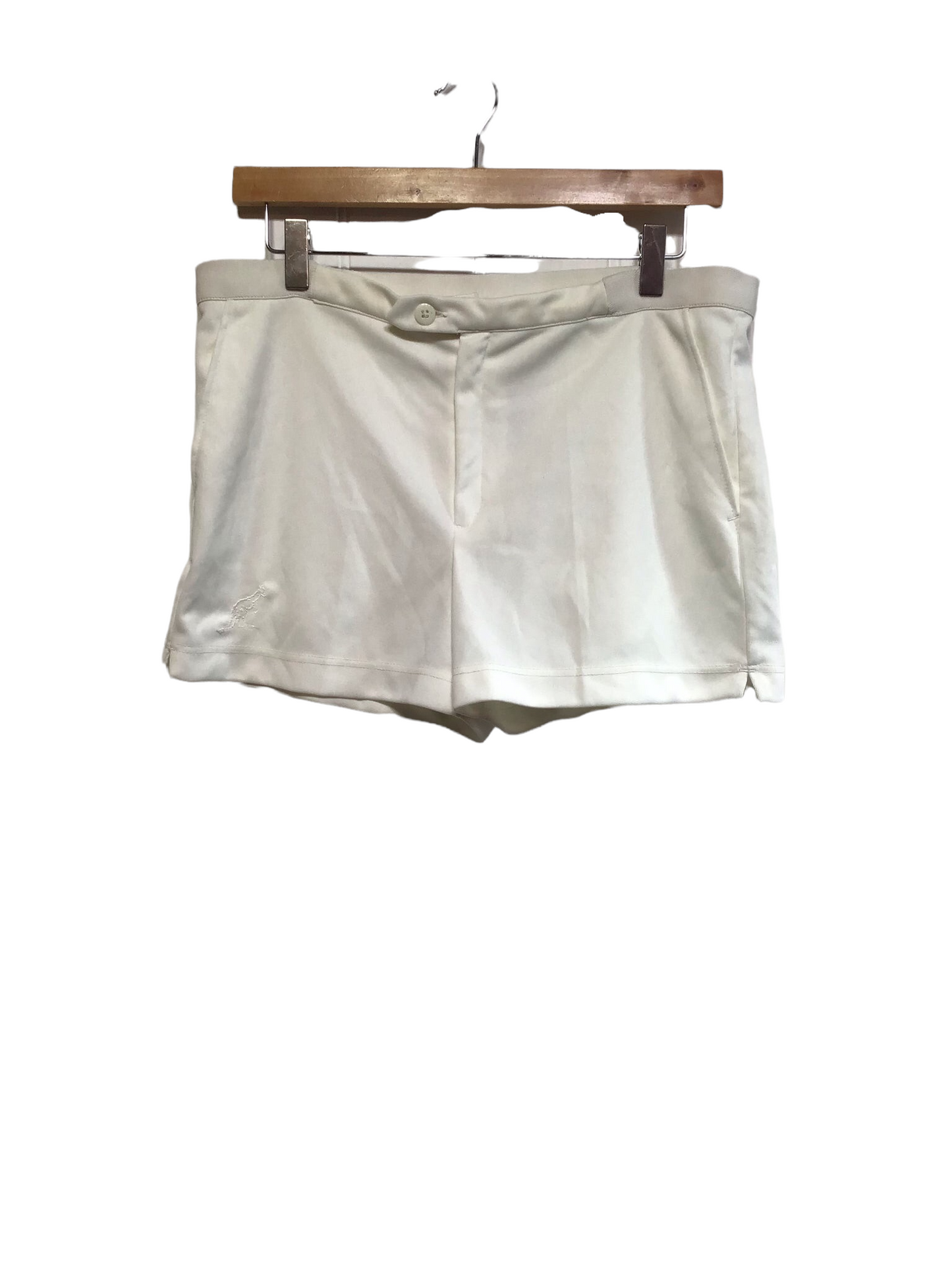 White Polyester Tennis Shorts (Size M)