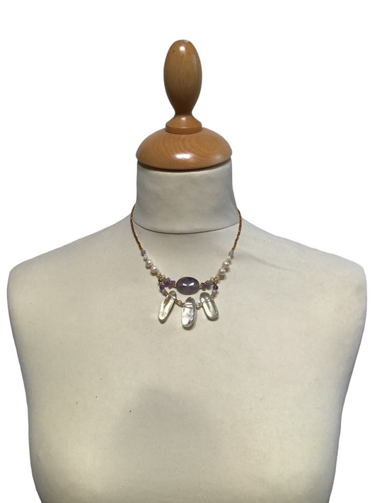 Quartz And Amethyst Necklace