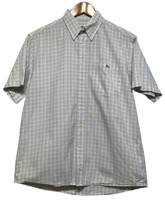 Lacoste Blue Chequered Shirt (Size L)
