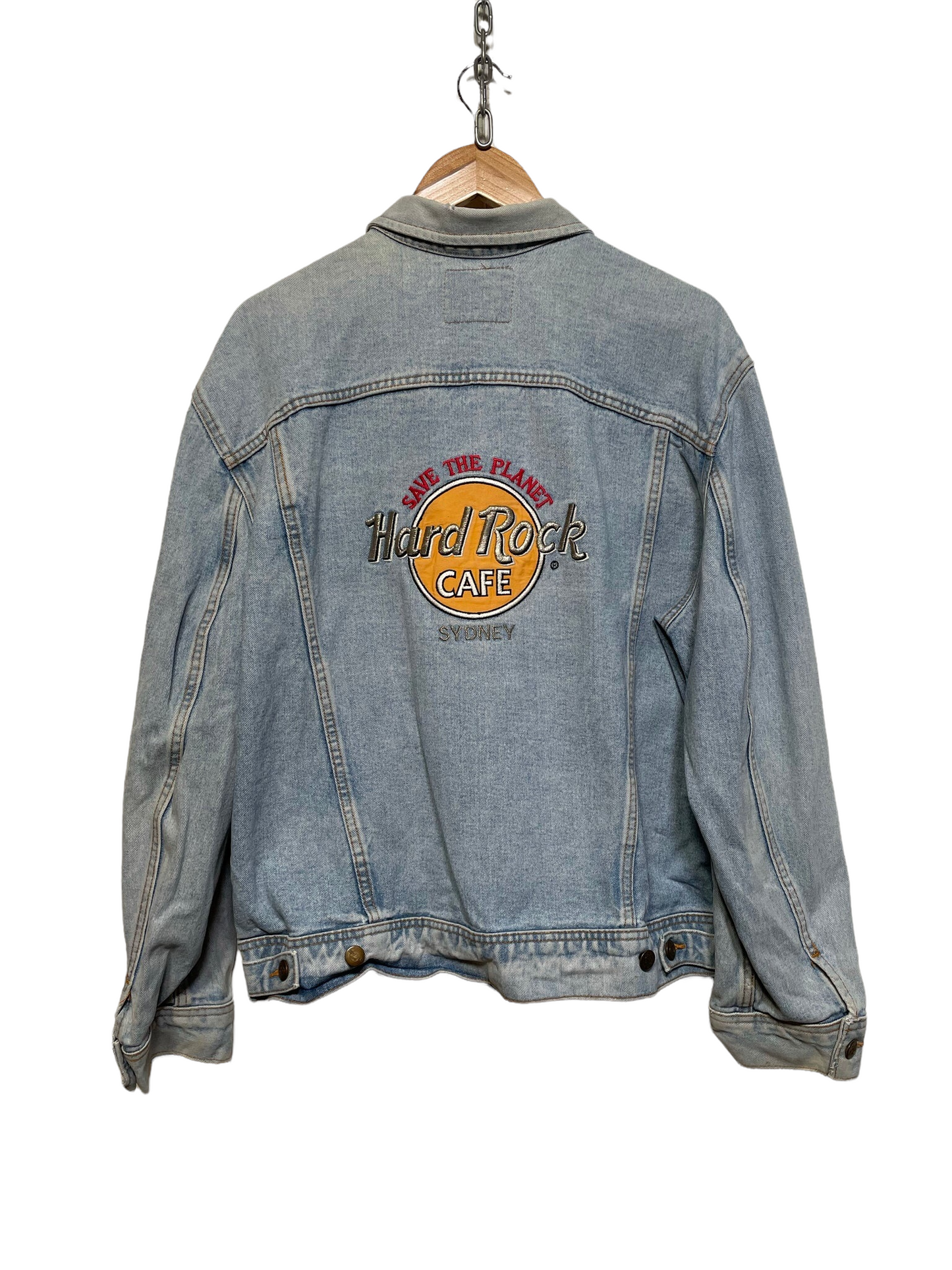 ‘Save The Planet’ Hard Rock Cafe Sydney Denim Jacket (Size XL)