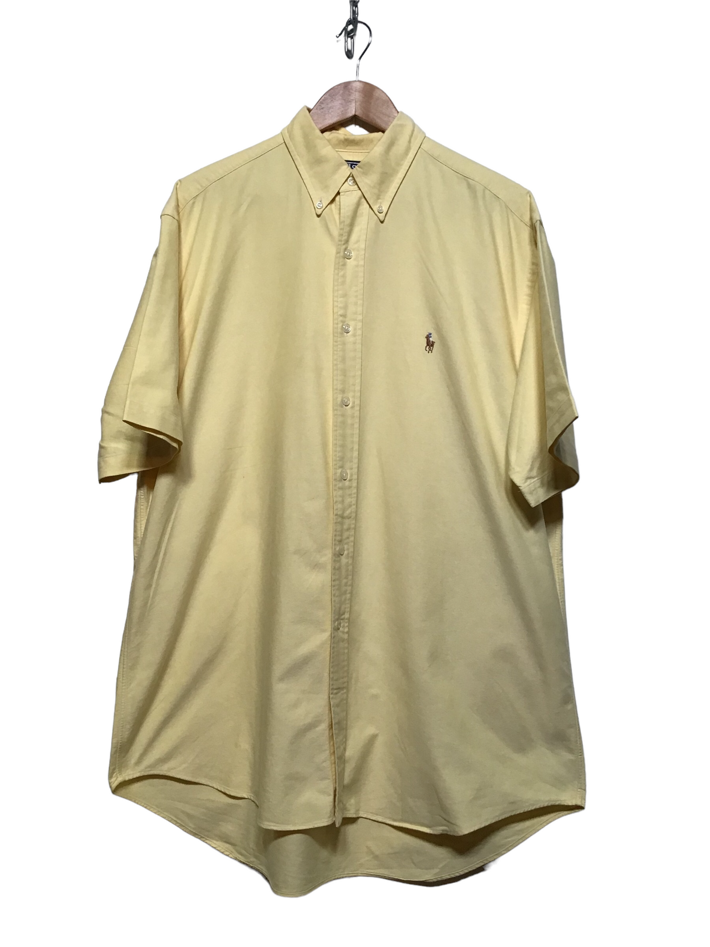 Ralph Lauren Yellow Short Sleeve Shirt (Size L)