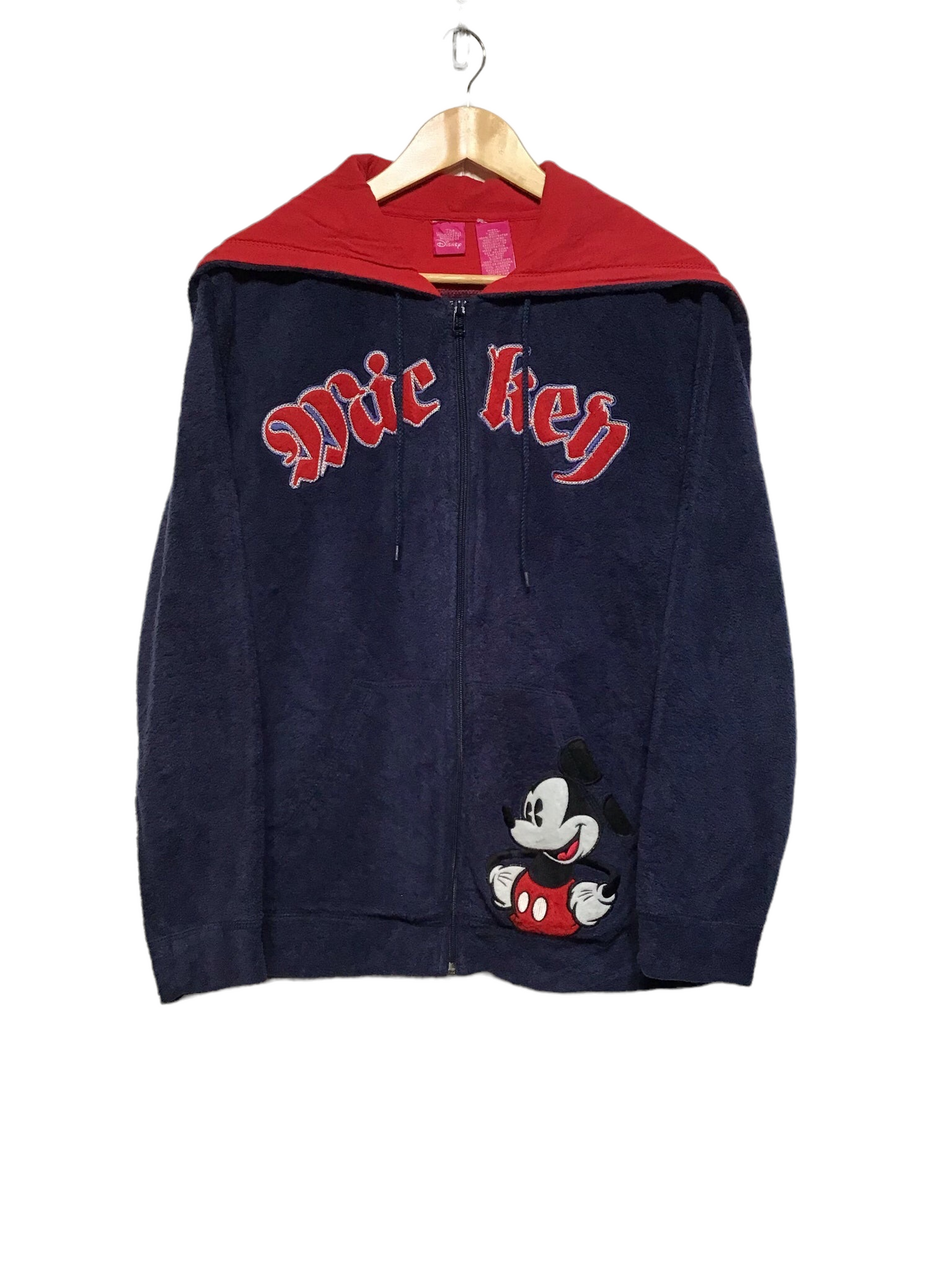 Micky Mouse Navy And Red Zip Up Fleece (Size L)