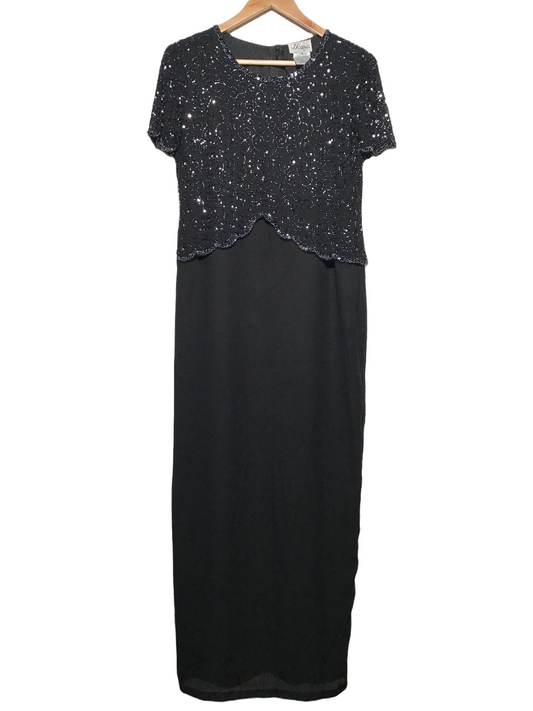 J Kara Beaded Evening Dress (Size M)