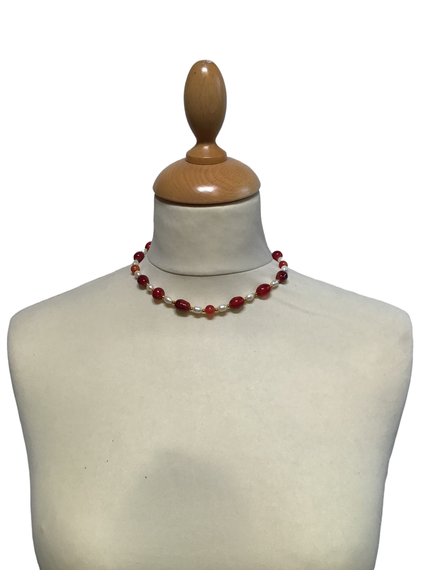 Red Glass Mixed Necklace