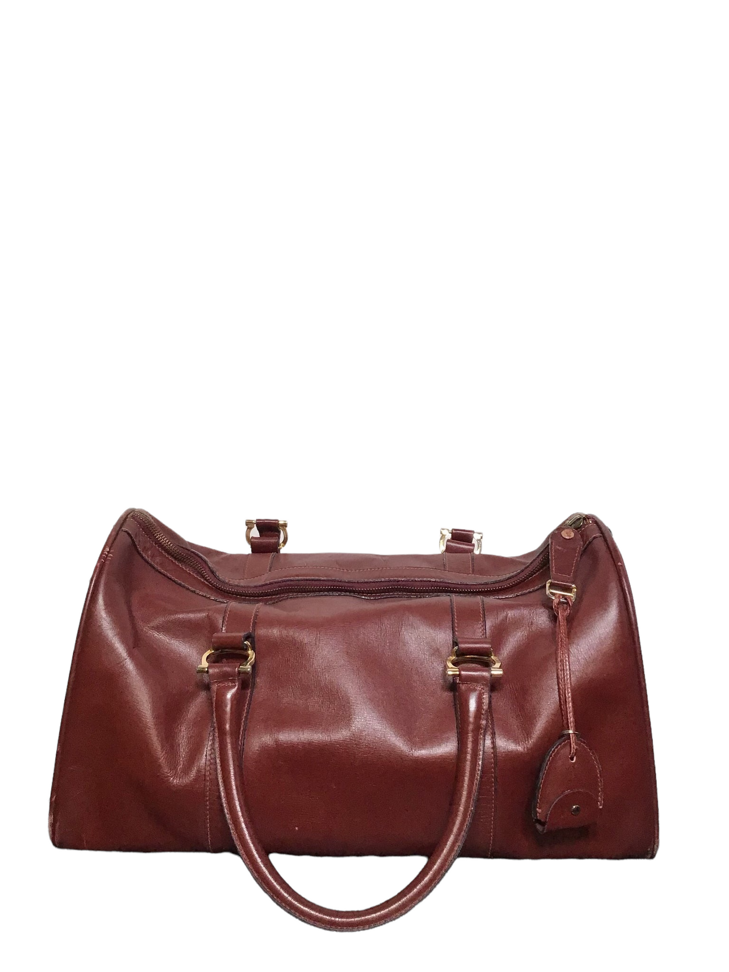 Cartier Burgundy Leather Travel Bag