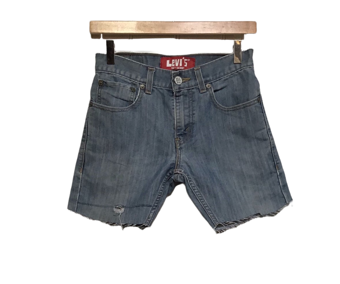 Black distressed levi clearance shorts